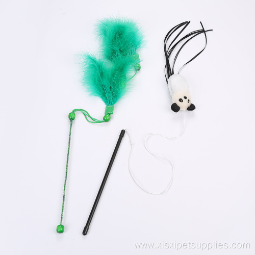Funny Playing Cat Teaser Stick Toy With Feather